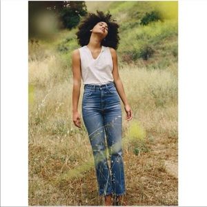 Imogene + Willie Sophie Weston High Waisted Straight Leg Denim Jeans